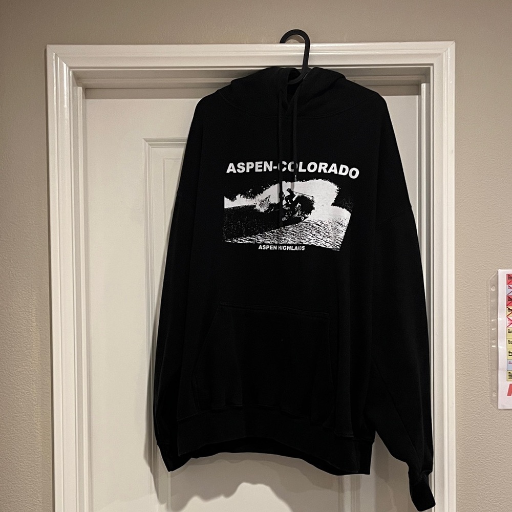 Brandy Melville Black Aspen Colorado Hoodie